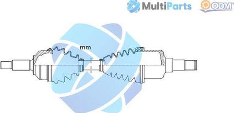 Multiparts 18-263030 - Приводний вал autocars.com.ua
