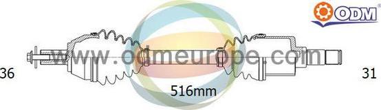 Multiparts 18-151550 - Приводний вал autocars.com.ua