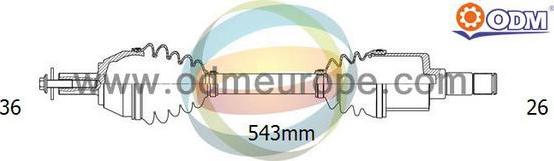 Multiparts 18-151620 - Приводний вал autocars.com.ua