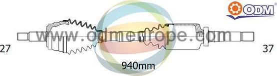 Multiparts 18-162130 - Приводний вал autocars.com.ua