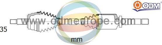 Multiparts 18-162880 - Приводний вал autocars.com.ua