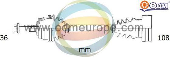 Multiparts 18-215390 - Приводний вал autocars.com.ua