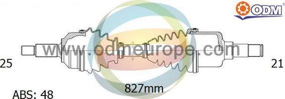 Multiparts 18-293081 - Приводний вал autocars.com.ua
