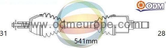 Multiparts 18-341650 - Приводний вал autocars.com.ua
