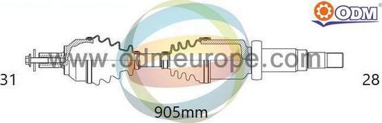 Multiparts 18-342650 - Приводний вал autocars.com.ua