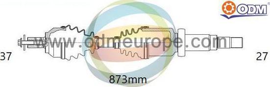 Multiparts 18-342680 - Приводний вал autocars.com.ua