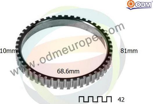 Multiparts 26-140005 - Зубчастий диск імпульсного датчика, протівобл.  устр. autocars.com.ua