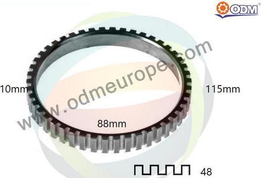 Multiparts 26-290016 - Зубчастий диск імпульсного датчика, протівобл.  устр. autocars.com.ua