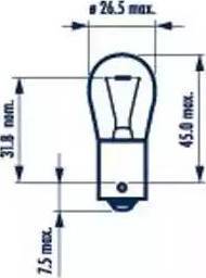 Narva 17644 - Лампа розжарювання, додатковий ліхтар сигналу гальмування autocars.com.ua