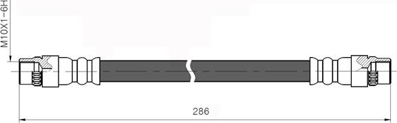 NATIONAL NBH6011 - Тормозной шланг avtokuzovplus.com.ua
