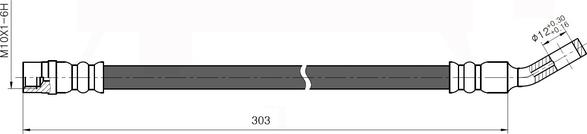 NATIONAL NBH6074 - Тормозной шланг avtokuzovplus.com.ua