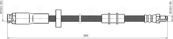 NATIONAL NBH6075 - Гальмівний шланг autocars.com.ua