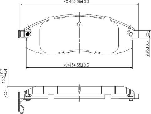 National NP3005 - Тормозные колодки, дисковые, комплект autodnr.net