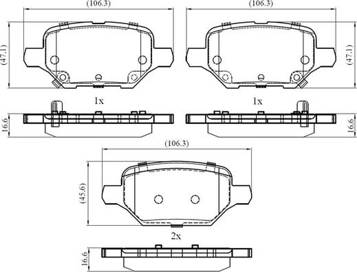 National NP3019 - Гальмівні колодки, дискові гальма autocars.com.ua