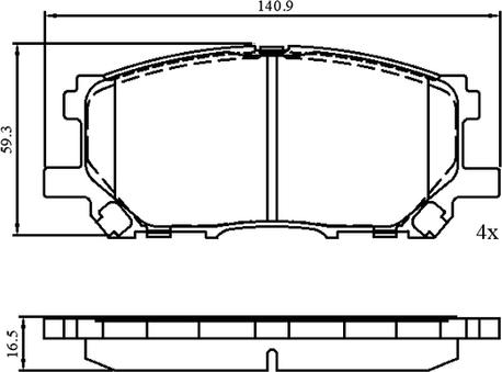 Japanparts JPA209AF - Гальмівні колодки, дискові гальма autocars.com.ua