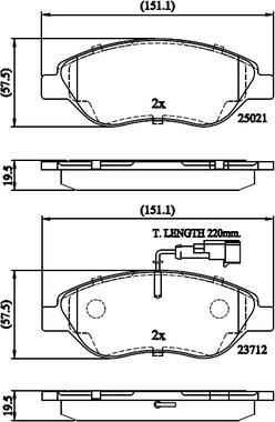 National NP3045 - Гальмівні колодки, дискові гальма autocars.com.ua