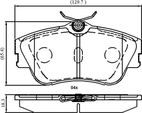 NATIONAL NP3057 - Гальмівні колодки, дискові гальма autocars.com.ua