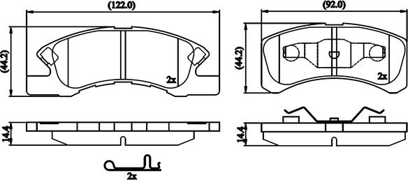 National NP3062 - Тормозные колодки, дисковые, комплект autodnr.net