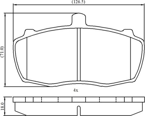 Duron DPB200836 - Гальмівні колодки, дискові гальма autocars.com.ua