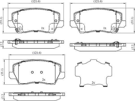 National NP3073 - Гальмівні колодки, дискові гальма autocars.com.ua