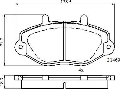 NATIONAL NP3085 - Тормозные колодки, дисковые, комплект avtokuzovplus.com.ua