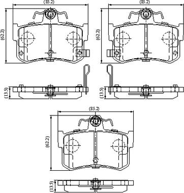 National NP3097 - Тормозные колодки, дисковые, комплект autodnr.net