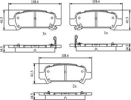 National NP3098 - Гальмівні колодки, дискові гальма autocars.com.ua