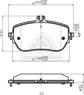 National NP3128 - Тормозные колодки, дисковые, комплект autodnr.net