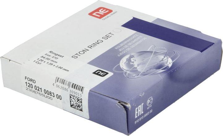 NE 120021008300 - Комплект поршневих кілець autocars.com.ua