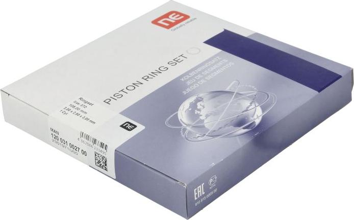 NE 120031002700 - Комплект поршневих кілець autocars.com.ua