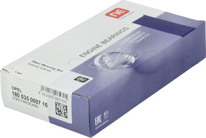 NE 180 035 0007 15 - Підшипник коленвала autocars.com.ua