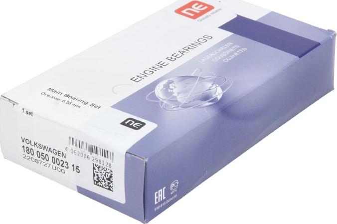 NE 180050002315 - Комплект підшипників колінчастого вала autocars.com.ua