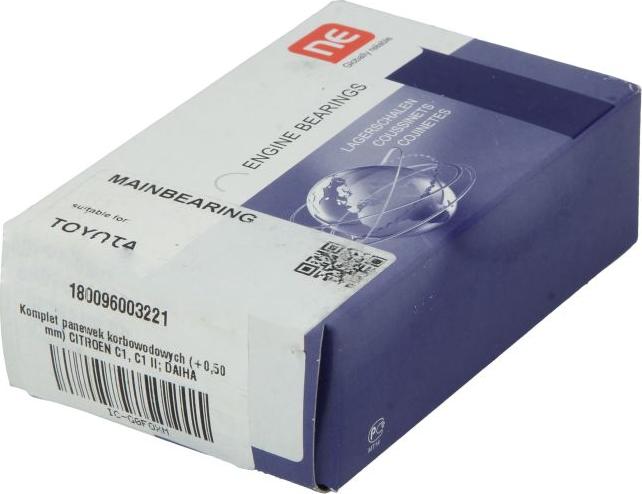 NE 180096003221 - Комплект підшипників колінчастого вала autocars.com.ua