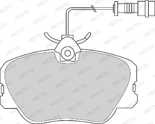 Necto FD2020A - Тормозные колодки, дисковые, комплект autodnr.net