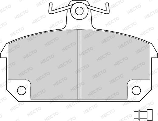 Necto FD204A - Тормозные колодки, дисковые, комплект autodnr.net