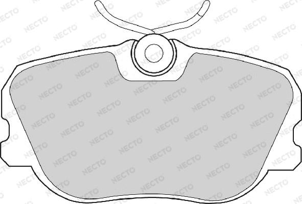 Necto FD6134A - Тормозные колодки, дисковые, комплект autodnr.net