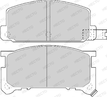 Necto FD6197A - Тормозные колодки, дисковые, комплект autodnr.net