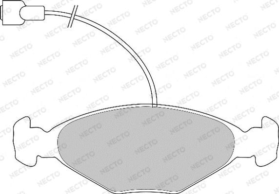 Necto FD6419A - Тормозные колодки, дисковые, комплект autodnr.net