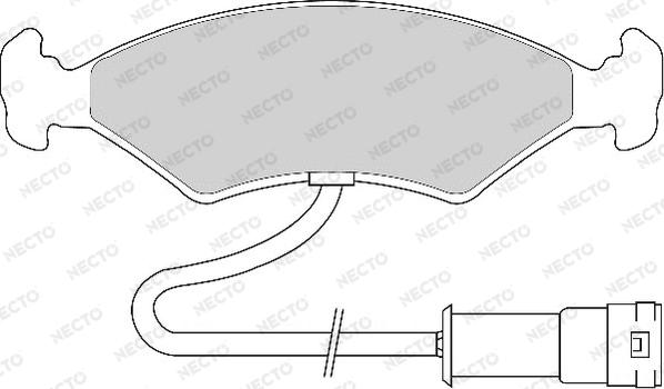 Necto FD6428A - Тормозные колодки, дисковые, комплект autodnr.net