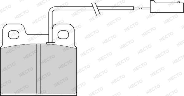 Necto FD6464A - Тормозные колодки, дисковые, комплект autodnr.net