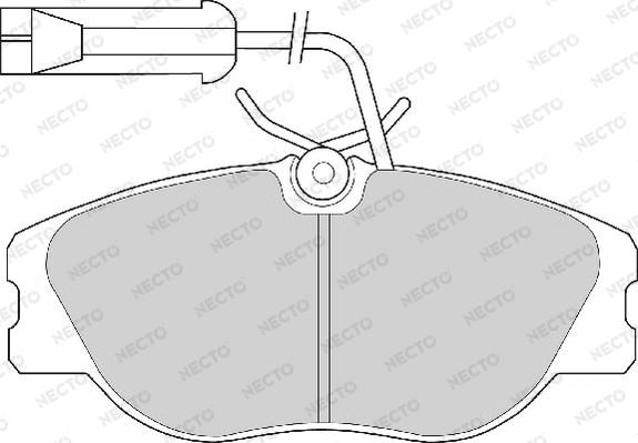 Necto FD6471A - Тормозные колодки, дисковые, комплект autodnr.net