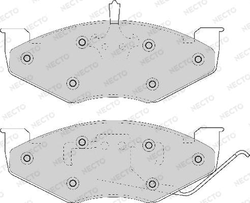 Necto FD6607A - Тормозные колодки, дисковые, комплект autodnr.net