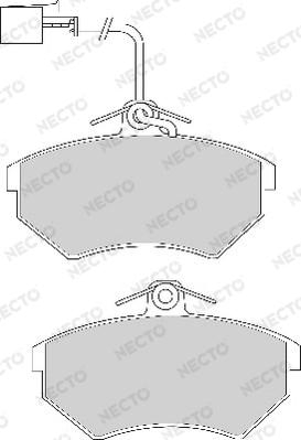 Necto FD6662A - Тормозные колодки, дисковые, комплект autodnr.net