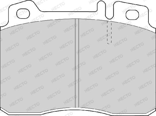 Necto FD6674A - Тормозные колодки, дисковые, комплект autodnr.net