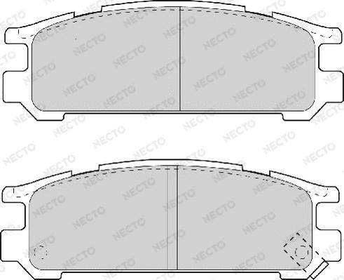 Necto FD6708A - Тормозные колодки, дисковые, комплект autodnr.net