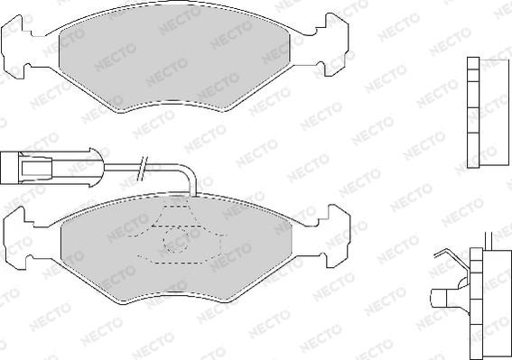 Necto FD6761A - Тормозные колодки, дисковые, комплект autodnr.net