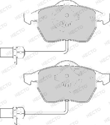 Necto FD6786A - Тормозные колодки, дисковые, комплект autodnr.net