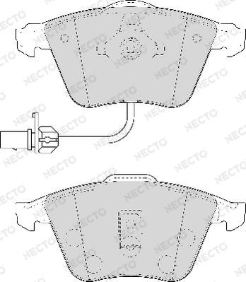 Necto FD6862A - Тормозные колодки, дисковые, комплект autodnr.net