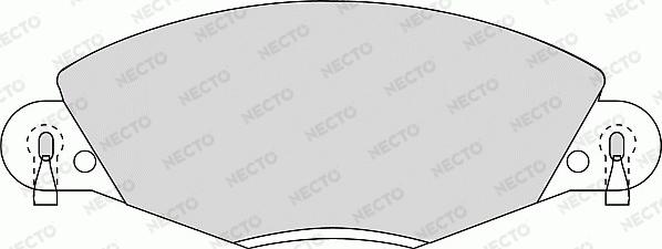 Necto FD6876A - Тормозные колодки, дисковые, комплект autodnr.net