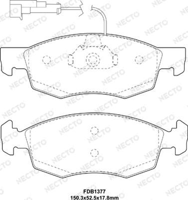 Necto FD6907A - Тормозные колодки, дисковые, комплект autodnr.net